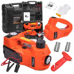 PODNOŚNIK SAMOCHODOWY LEWAREK PUNKTOWY HYDRAULICZNY 12V 5T +KLUCZ DO KÓŁ