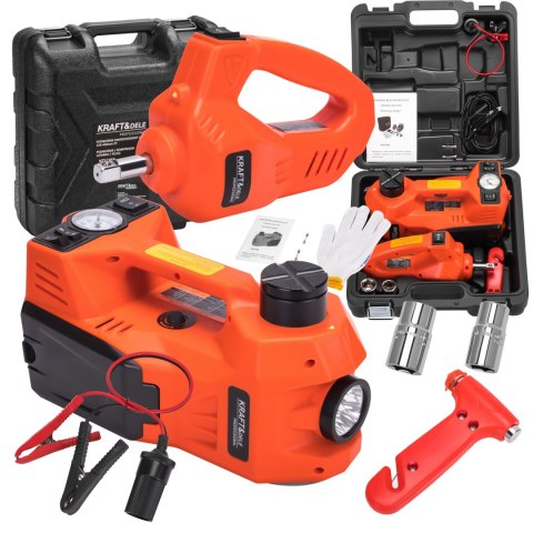 PODNOŚNIK SAMOCHODOWY LEWAREK PUNKTOWY HYDRAULICZNY 12V 5T +KLUCZ DO KÓŁ