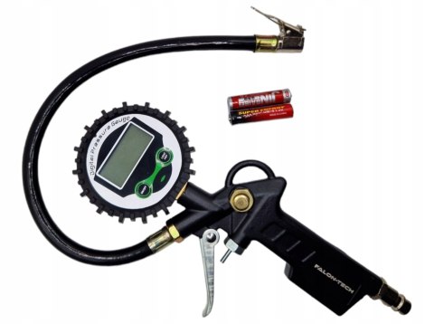 Pistolet do pompowania kół Falon-Tech z manometrem elektronicznym 18 Bar