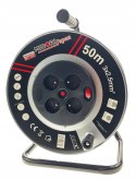 Przedłużacz bębnowy MIDORI JAPAN 50 m 4 szt. gniazd czarny