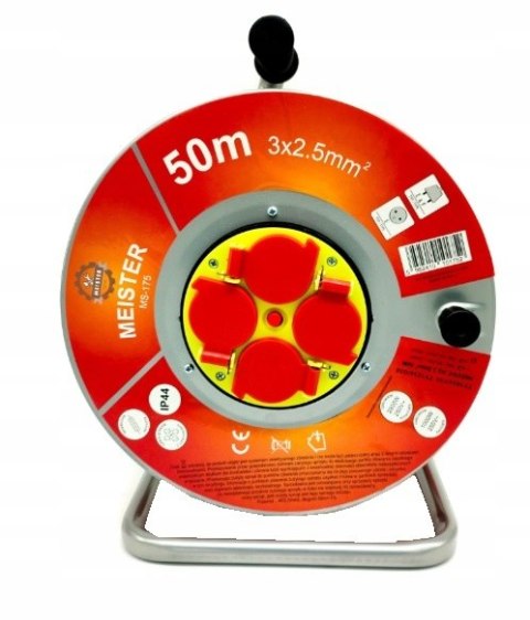 Przedłużacz bębnowy STAR ROXER 50 m 4 szt. gniazd czarny