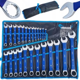 ZESTAW KMPLET KLUCZE PŁASKO OCZKOWE 6-36mm 25 ELEMENTÓW + PŁACHTA OD9063