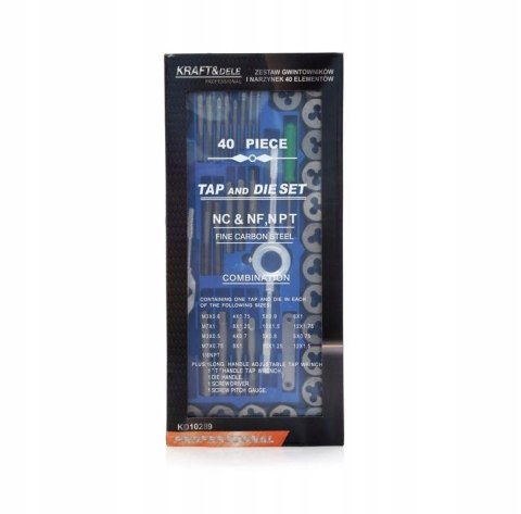 Zestaw narzynek I gwintowników 40 EL kalibrowniki