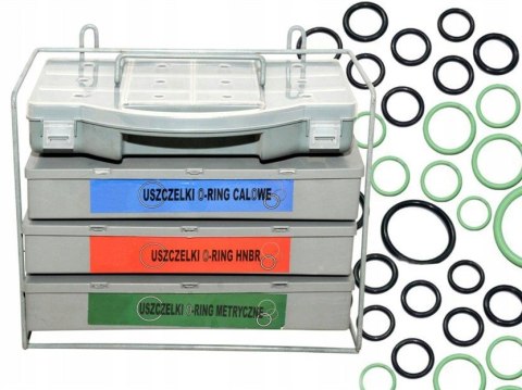 Zestaw uszczelek O-ring oringi HNBR NBR 900 szt. Falon-Tech