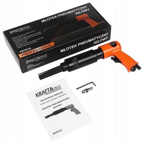 MŁOTEK PNEUMATYCZNY IGŁOWY DO RDZY SPAWÓW PISTOLET ZESTAW + 19 IGIEŁ 3mm