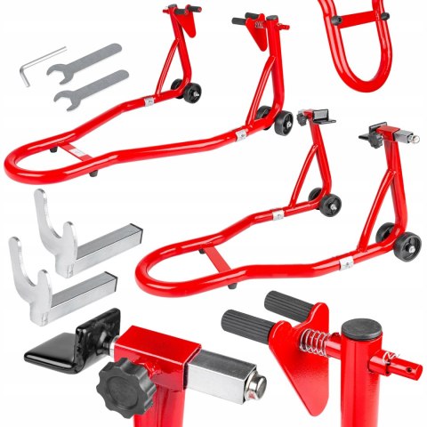 PODNOŚNIK STOJAK MOTOCYKLOWY TYŁ PRZÓD MOTOCYKLA MOTOR JEZDNY PRZEDNI TYLNI