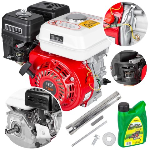 SILNIK SPALINOWY ZAGĘSZCZARKA UBIJARKA AGREGAT GOKART 7.0HP OHV GX160 20MM