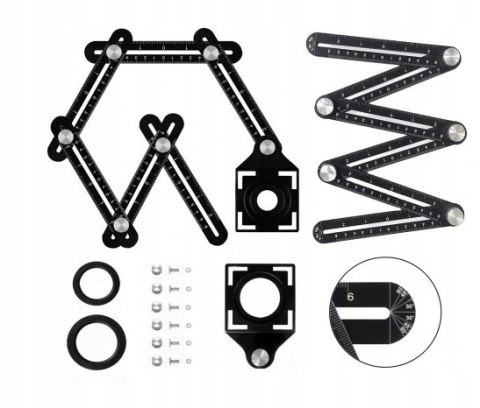Szablon przymiar wzornik znacznik otworów płytek