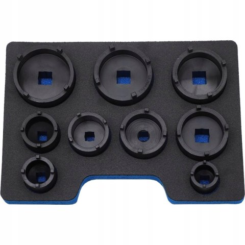 ZESTAW NASADEK KLUCZY KLUCZE NAKRĘTEK ROWKOWYCH WIEŃCOWYCH SWORZNI KM4-KM12