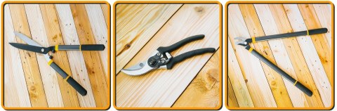 ZESTAW SEKATORÓW I NOŻYC OGRODOWYCH DO GAŁĘZI KRZEWÓW ŻYWOPŁOTU 3 SZT