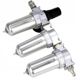 FILTR POWIETRZA ODWADNIACZ LAKIERNICZY+REDUKTOR MANOMETR 1/2 SZYBKOZŁĄCZKI