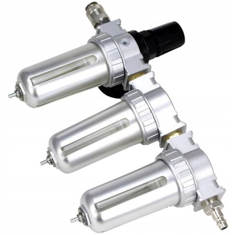 FILTR POWIETRZA ODWADNIACZ LAKIERNICZY+REDUKTOR MANOMETR 1/2 SZYBKOZŁĄCZKI