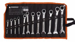 KLUCZE PŁASKO OCZKOWE Z GRZECHOTKĄ ZESTAW KLUCZY KOMPLET 12EL. 8-19MM CrV