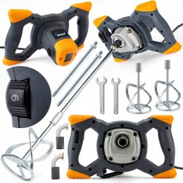 MIESZADŁO ELEKTRYCZNE DO ZAPRAW KLEJU BETONU TYNKU 3150W 2x mieszalnik PRO