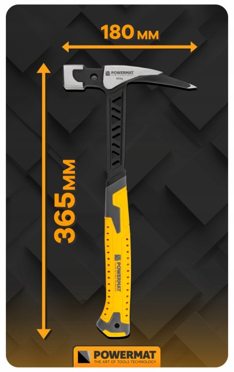 MŁOTEK CIESIELSKI DEKARSKI DO GWOŹDZI HARTOWANY STAL MONOBLOK MAGNES 920G