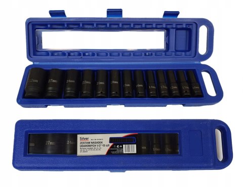 NASADKI UDAROWE 1/2" DŁUGIE 13 szt 10-32 mm NASADKA