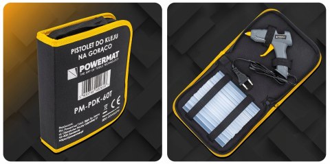 PISTOLET DO KLEJU NA GORĄCO DO KLEJENIA ZESTAW 60 WKŁADÓW 7MM ETUI KLEJARKA