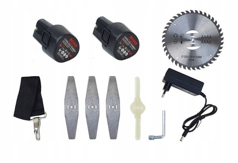 PODKASZARKA AKUMULATOROWA 12V 2xAKU + ZESTAW XXL