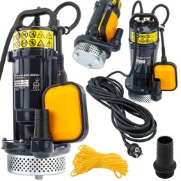 POMPA DO WODY CZYSTEJ BRUDNEJ Z PŁYWAKIEM ZATAPIALNA MOCNA 750W 6000 l/h 1