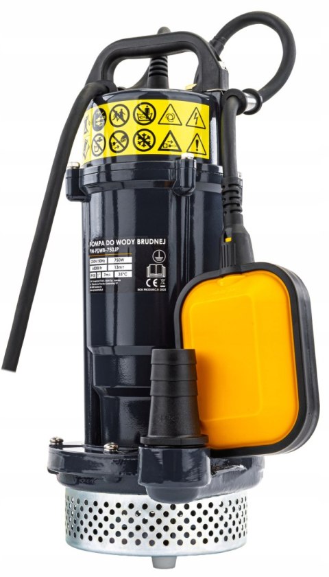 POMPA DO WODY CZYSTEJ BRUDNEJ Z PŁYWAKIEM ZATAPIALNA MOCNA 750W 6000 l/h 1"