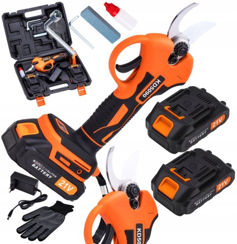 SEKATOR AKUMULATOROWY KOWADEŁKOWY NOŻYCE OGRODOWE ELEKTRYCZNE 2 x AKU 21V