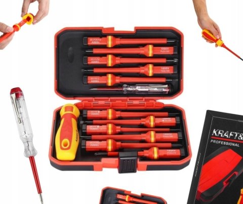 ŚRUBOKRĘTY IZOLOWANE 14EL. SOLIDNE