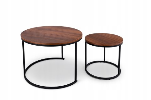 STOLIK KAWOWY 2w1 ZESTAW 2 STOLIKÓW KAWOWYCH OKRĄGY DO SALONU 70X45 + 50X40