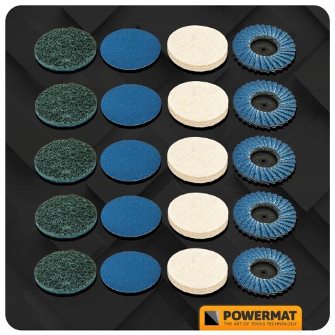 SZLIFIERKA POLERKA PNEUMATYCZNA 1/4" 6BAR ZESTAW FREZÓW PADÓW SZLIFIERSKICH