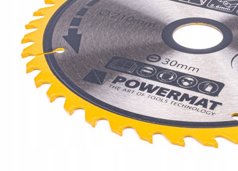 Tarcza WIDIOWA Do Drewna Piły Piła 210 x 30 mm 40Z