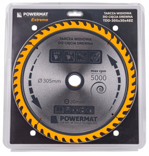 Tarcza WIDIOWA Do Drewna Piły Piła 305 x 30 mm 48Z