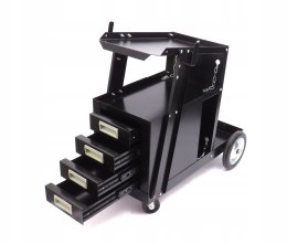 WÓZEK SPAWALNICZY DO SPAWAREK z PÓŁKĄ na BUTLE METALOWE KÓŁKA POD MIGOMAT