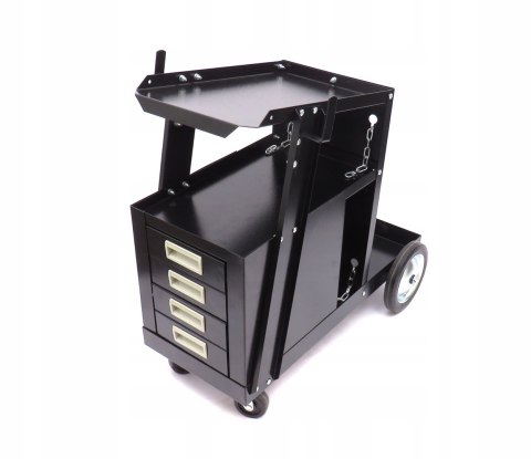 WÓZEK SPAWALNICZY DO SPAWAREK z PÓŁKĄ na BUTLE METALOWE KÓŁKA POD MIGOMAT