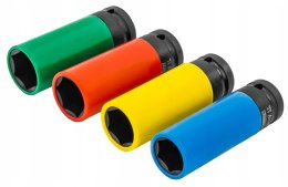 ZESTAW NASADEK UDAROWYCH DO FELG ALUMINIOWYCH 17/19/21/22 MM KOLOROWE 4 SZT