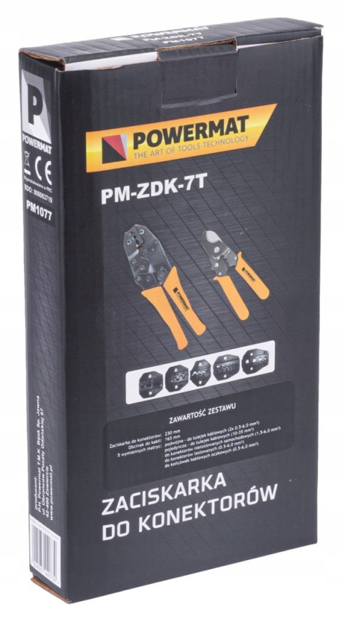 Zaciskarka Do Konektorów Praska do TULEJEK Końcówek 7w1 5 Matryc 10-35 mm