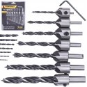 Zestaw WIERTEŁ do Drewna z Pogłębiaczem Wiertła 7