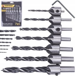 Zestaw WIERTEŁ do Drewna z Pogłębiaczem Wiertła 7