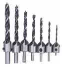 Zestaw WIERTEŁ do Drewna z Pogłębiaczem Wiertła 7