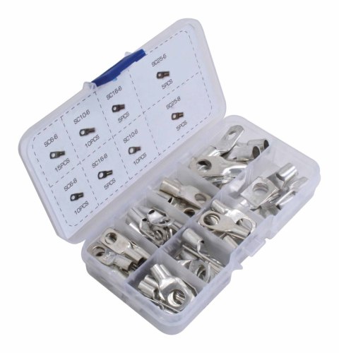 KONEKTORY OCZKOWE DO PRZEDOWDÓW KOŃCÓWKI KABLOWE RUROWE 65 SZT.