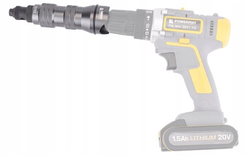 Nitownica na WKRĘTARKĘ 3,2 - 6,4 mm Adapter Do Nitów Zrywalnych WALIZKA CrV