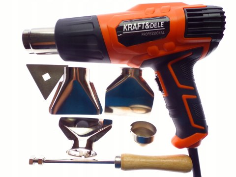 OPALARKA ELEKTRYCZNALUTOWNICA 2000W 350/550°C 4 DYSZE 2 BIEGI KRAFT&DELE