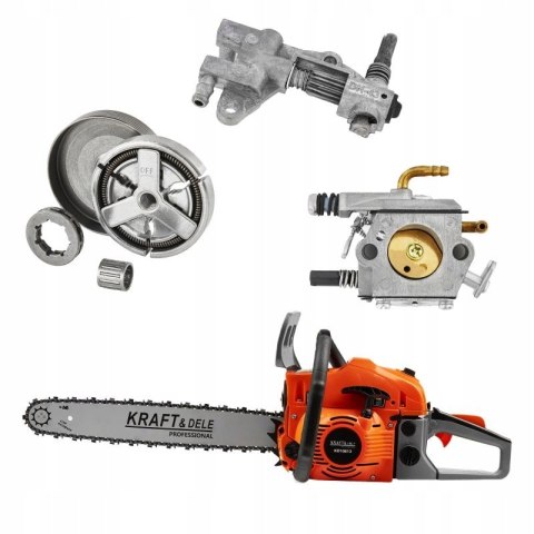 PIŁA SPALINOWA PILARKA ŁAŃCUCHOWA MOCNA 5.9KM 2 x PROWADNICA 2 x ŁAŃCUCH