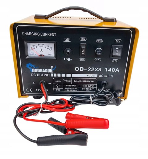 ROZRUCH 12/24V PROSTOWNIK SAMOCHODOWY Z ROZRUCHEM DO ŁADOWANIA MOCNY 140A