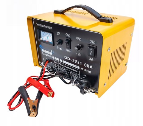 ROZRUCH 12/24V PROSTOWNIK SAMOCHODOWY Z ROZRUCHEM DO ŁADOWANIA MOCNY 60A