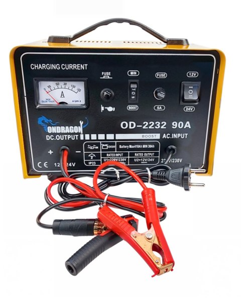 ROZRUCH 12/24V PROSTOWNIK SAMOCHODOWY Z ROZRUCHEM DO ŁADOWANIA MOCNY 90A