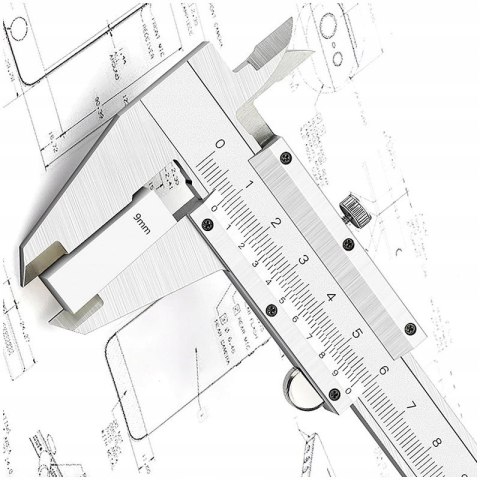 SUWMIARKA NONIUSZOWA ANALOGOWA ZE STALI NIERDZEWNEJ 0-150mm + ETUI