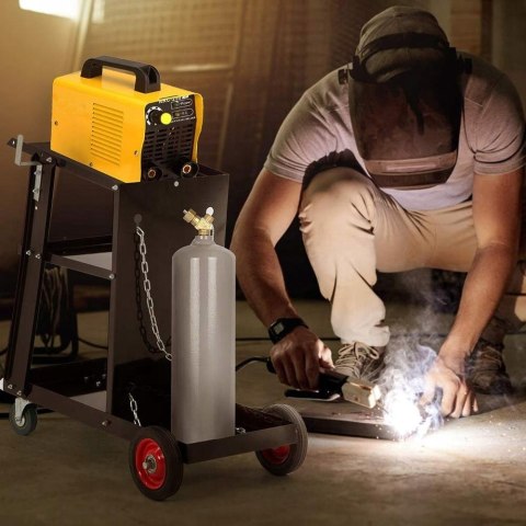 WÓZEK. SPAWALNICZY. DO SPAWAREK z półką na butle METALOWE KÓŁKA POD MIGOMAT