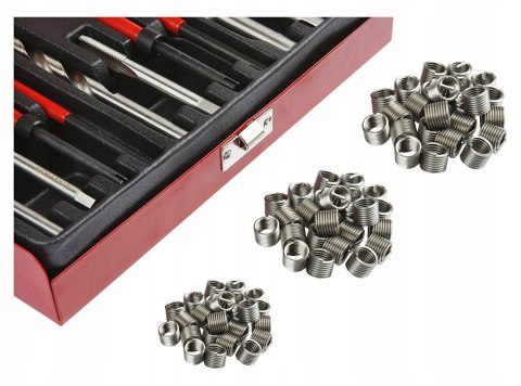 Zestaw do naprawy GWINTÓW M6, M8, M10 naprawczy GWINTOWNIKI TULEJKI 88 EL.