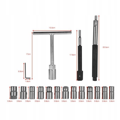 FREZY DO GNIAZD WTRYSKIWACZY WTRYSKÓW ZESTAW 17EL ZESTAW FREZÓW DIESEL