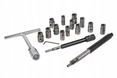 FREZY DO GNIAZD WTRYSKIWACZY WTRYSKÓW ZESTAW 17EL