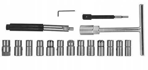 FREZY DO GNIAZD WTRYSKIWACZY WTRYSKÓW ZESTAW 17el